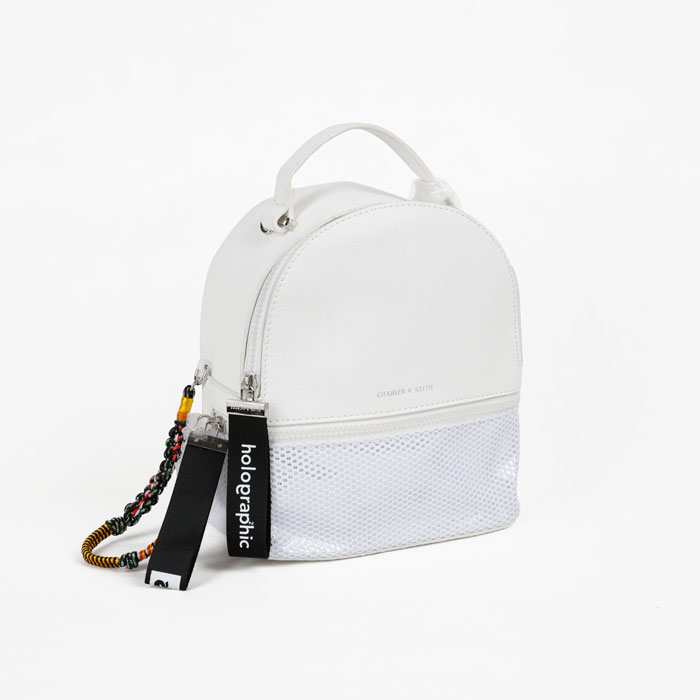 Jual Tas  Branded  Ck backpack holographic  premium white 