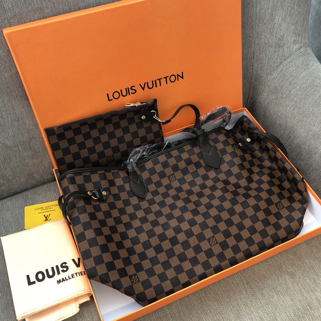 Jual Tas Branded Wanita Lv Neverfull Import Handbag Louis …